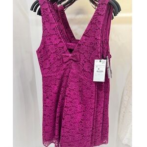 Zara | Lace Pinafore Dress with Bow